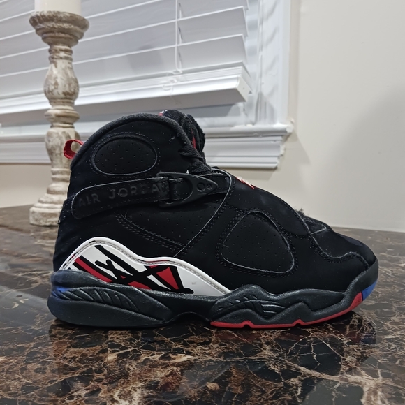 ⚫️  Jordan 8 Retro Playoffs Streetwear/Basketball Shoes Size 4 Youth/5.5 Wom… - Picture 2 of 11